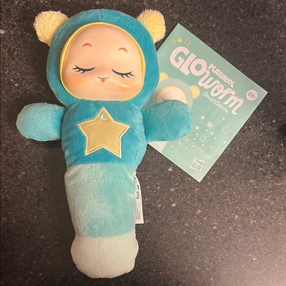 Gloworm Snuggle Toy - Blue and Yellow